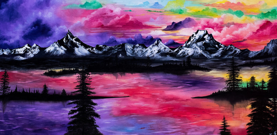 Colorful Mountain Sunset - Print